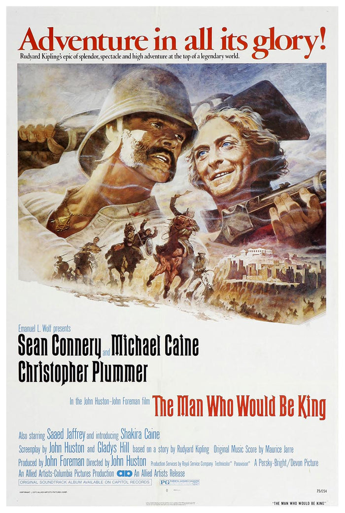 The Man Who Would Be King 1975 - Sean Connery - Vintage Classic Movie Poster