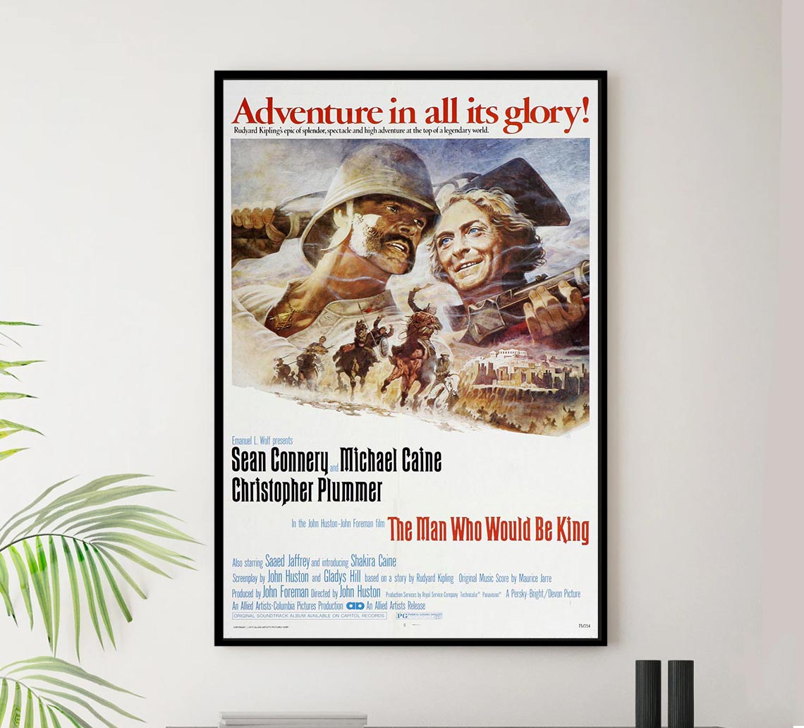 The Man Who Would Be King 1975 - Sean Connery - Vintage Classic Movie Poster