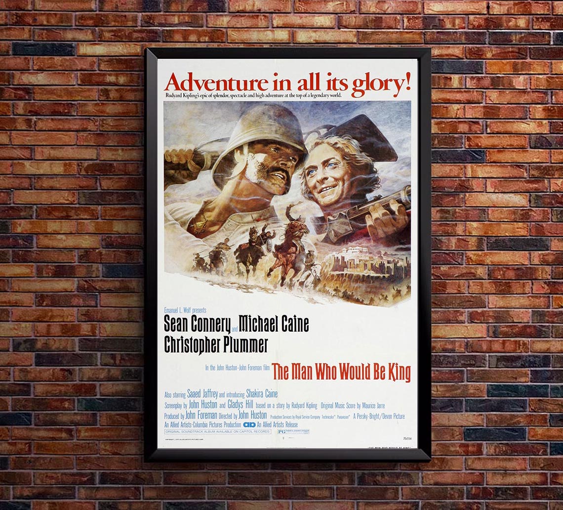 The Man Who Would Be King 1975 - Sean Connery - Vintage Classic Movie Poster