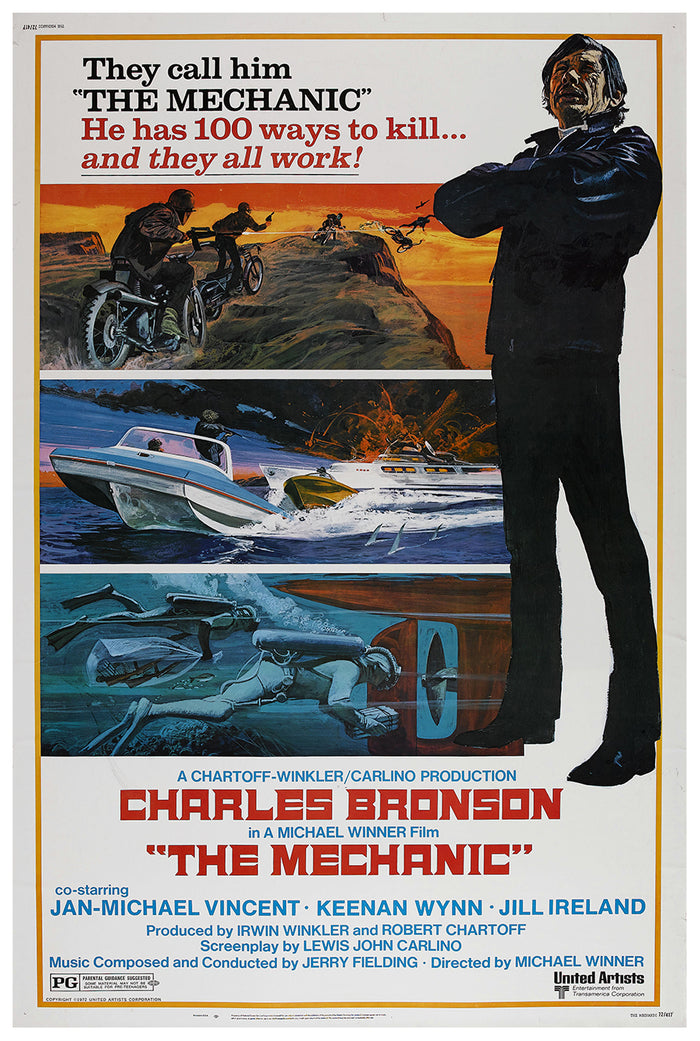 The Mechanic 1972 - Charles Bronson - US - Classic Movie Poster