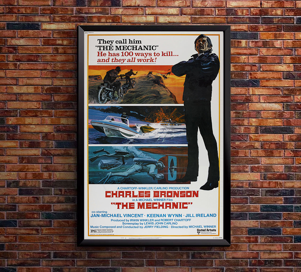 The Mechanic 1972 - Charles Bronson - US - Classic Movie Poster