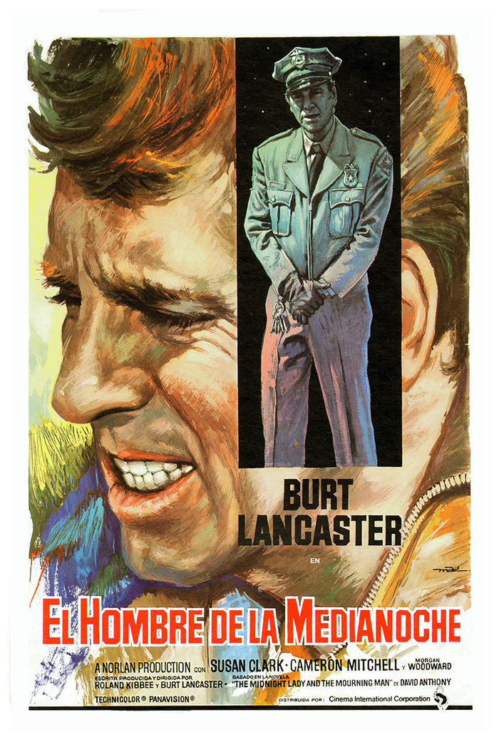 The Midnight Man 1974 - Burt Lancaster - Spain - Classic Movie Poster