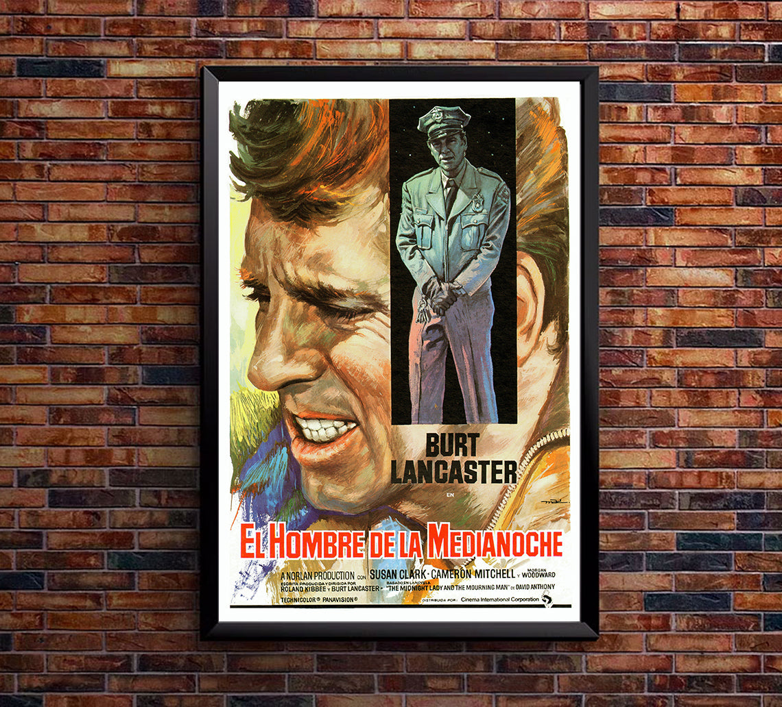 The Midnight Man 1974 - Burt Lancaster - Spain - Classic Movie Poster