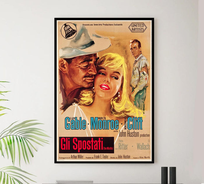 The Misfits 1961- Italian - Vintage Classic Movie Poster