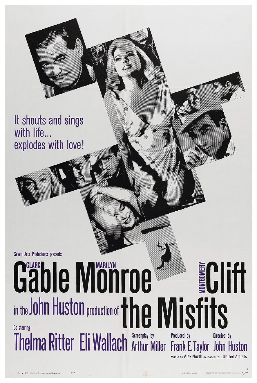 The Misfits 1961 - Vintage Classic Movie Poster – Lost Island