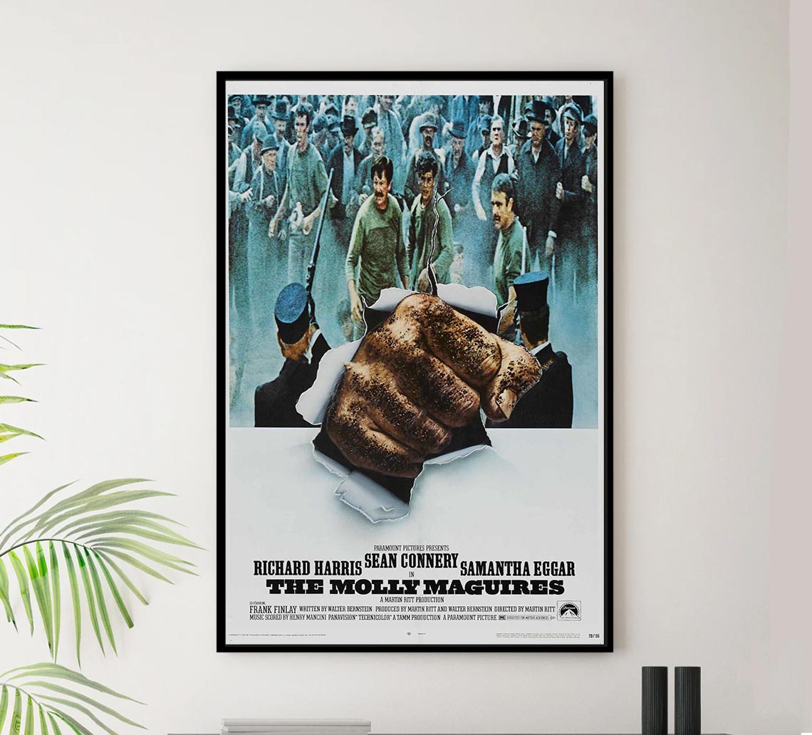 The Molly Maguires 1970 - Sean Connery - Vintage Classic Movie Poster