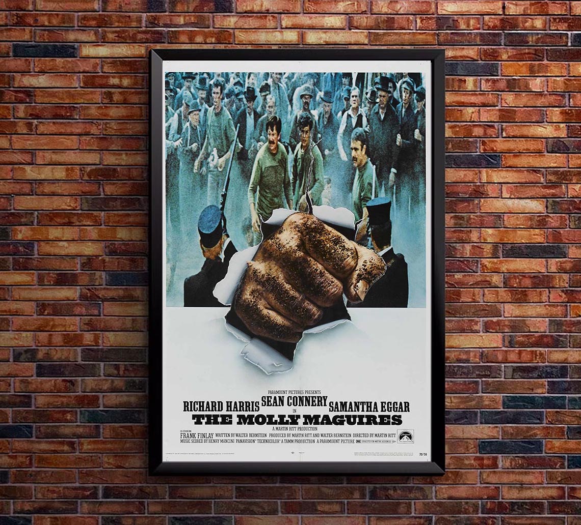 The Molly Maguires 1970 - Sean Connery - Vintage Classic Movie Poster