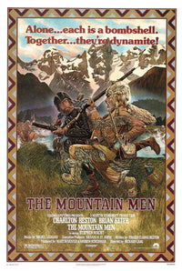 The Mountain Men 1980 - Charlton Heston - Vintage Classic Movie Poster
