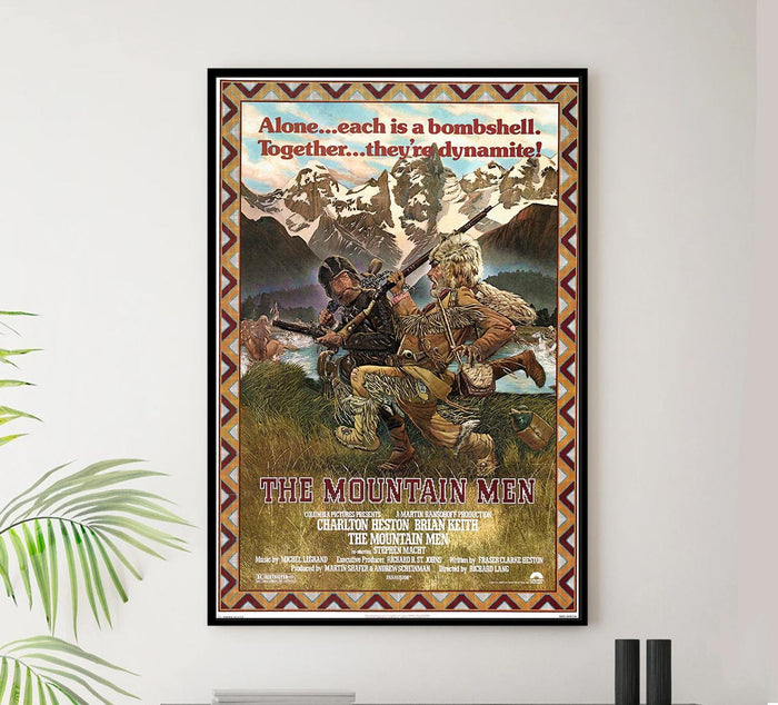The Mountain Men 1980 - Charlton Heston - Vintage Classic Movie Poster