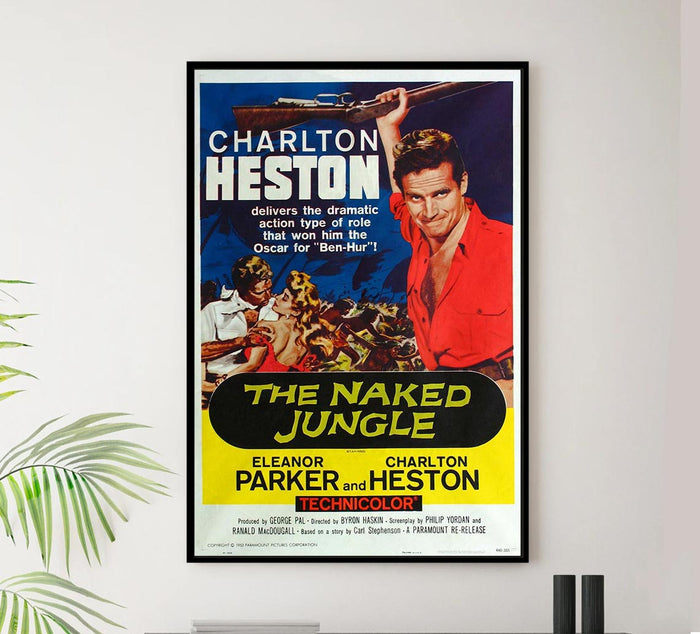 The Naked Jungle 1954 - Charlton Heston - Vintage Classic Movie Poster