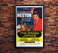 The Naked Jungle 1954 - Charlton Heston - Vintage Classic Movie Poster
