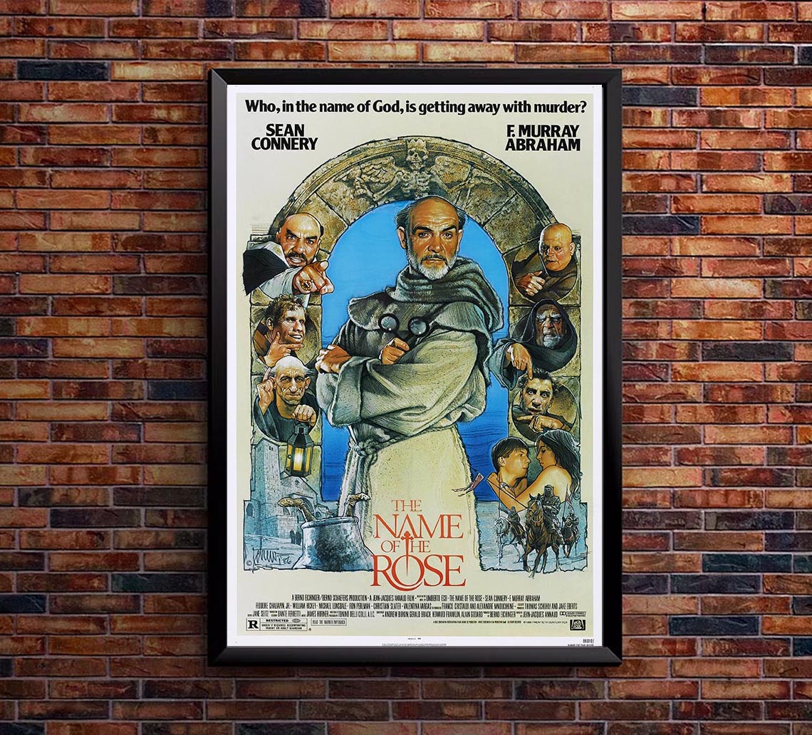 The Name of the Rose 1986 - Sean Connery - Vintage Classic Movie Poster
