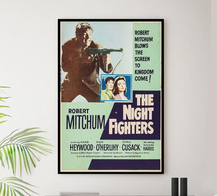 The Night Fighters 1960 - Robert Mitchum - Vintage Classic Movie Poster