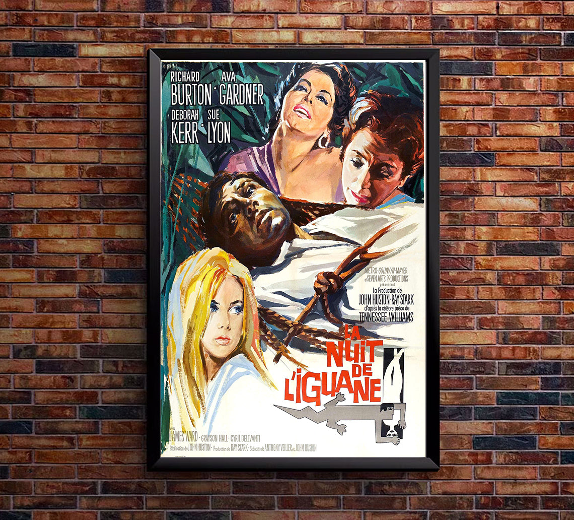 The Night of the Iguana 1964 - Richard Burton - France - Classic Movie Poster