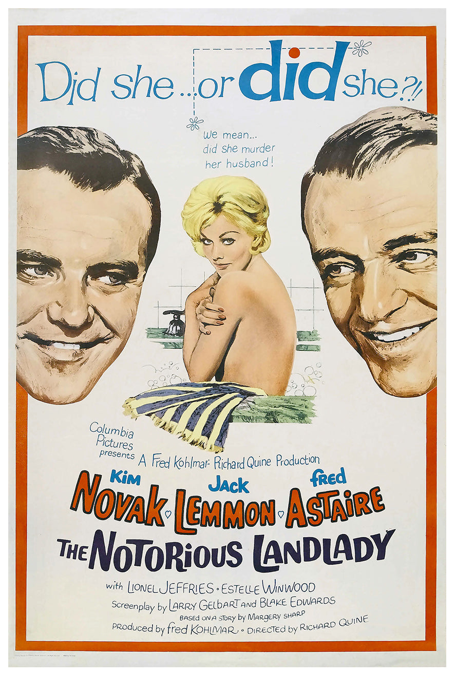 The Notorious Landlady 1962 - Fred Astaire - US - Classic Movie Poster