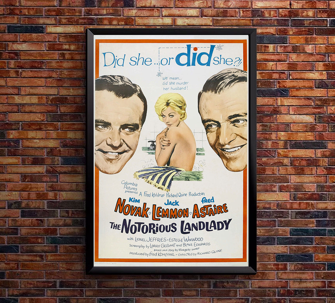 The Notorious Landlady 1962 - Fred Astaire - US - Classic Movie Poster