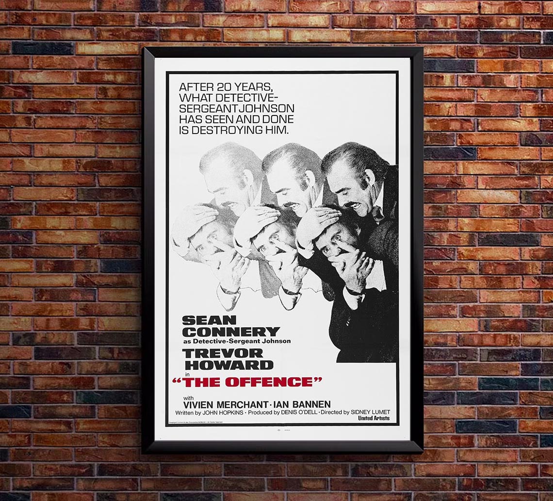 The Offence 1973 - Sean Connery - Vintage Classic Movie Poster