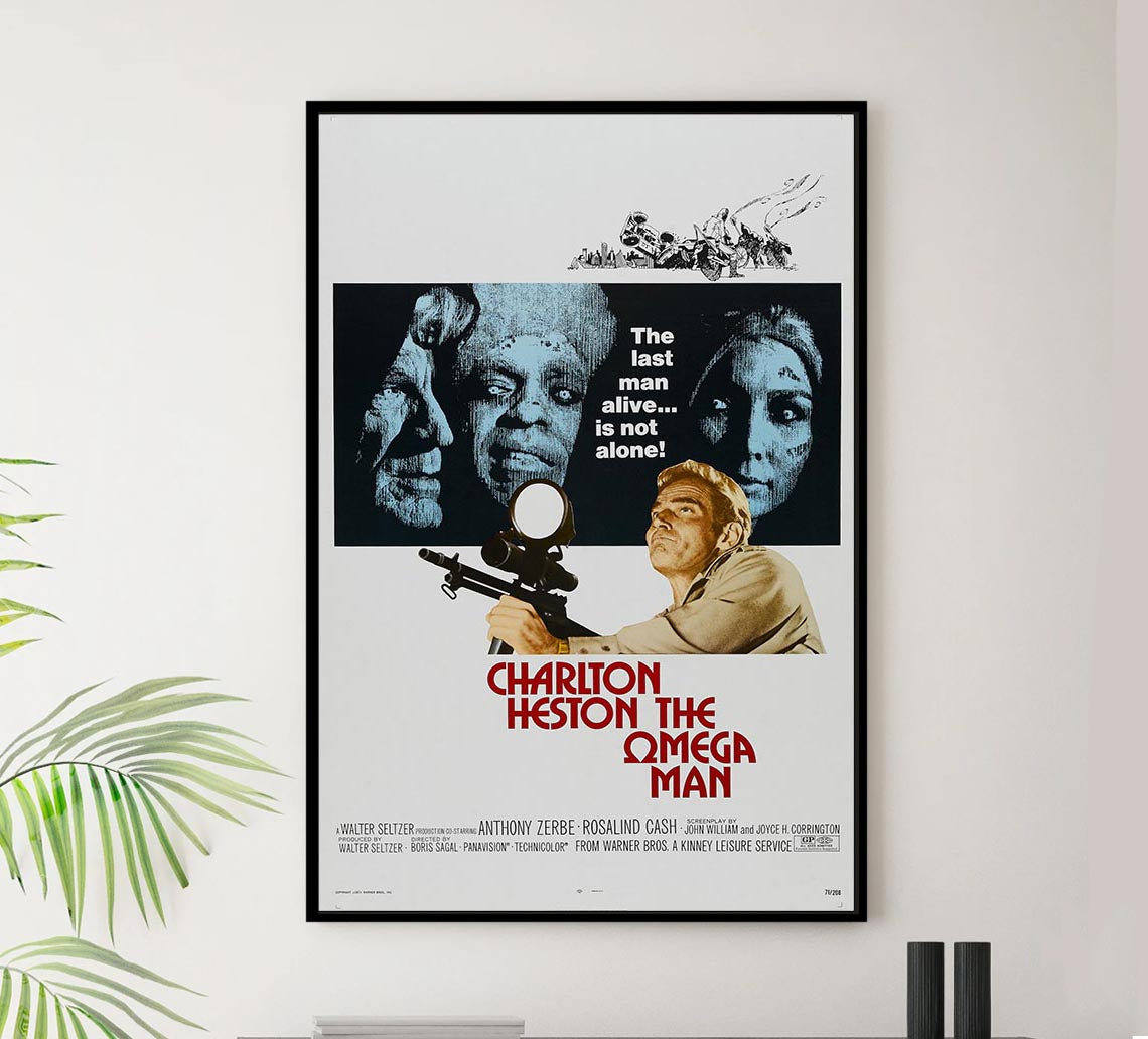 The Omega Man 1971 - Charlton Heston - Vintage Classic Movie Poster
