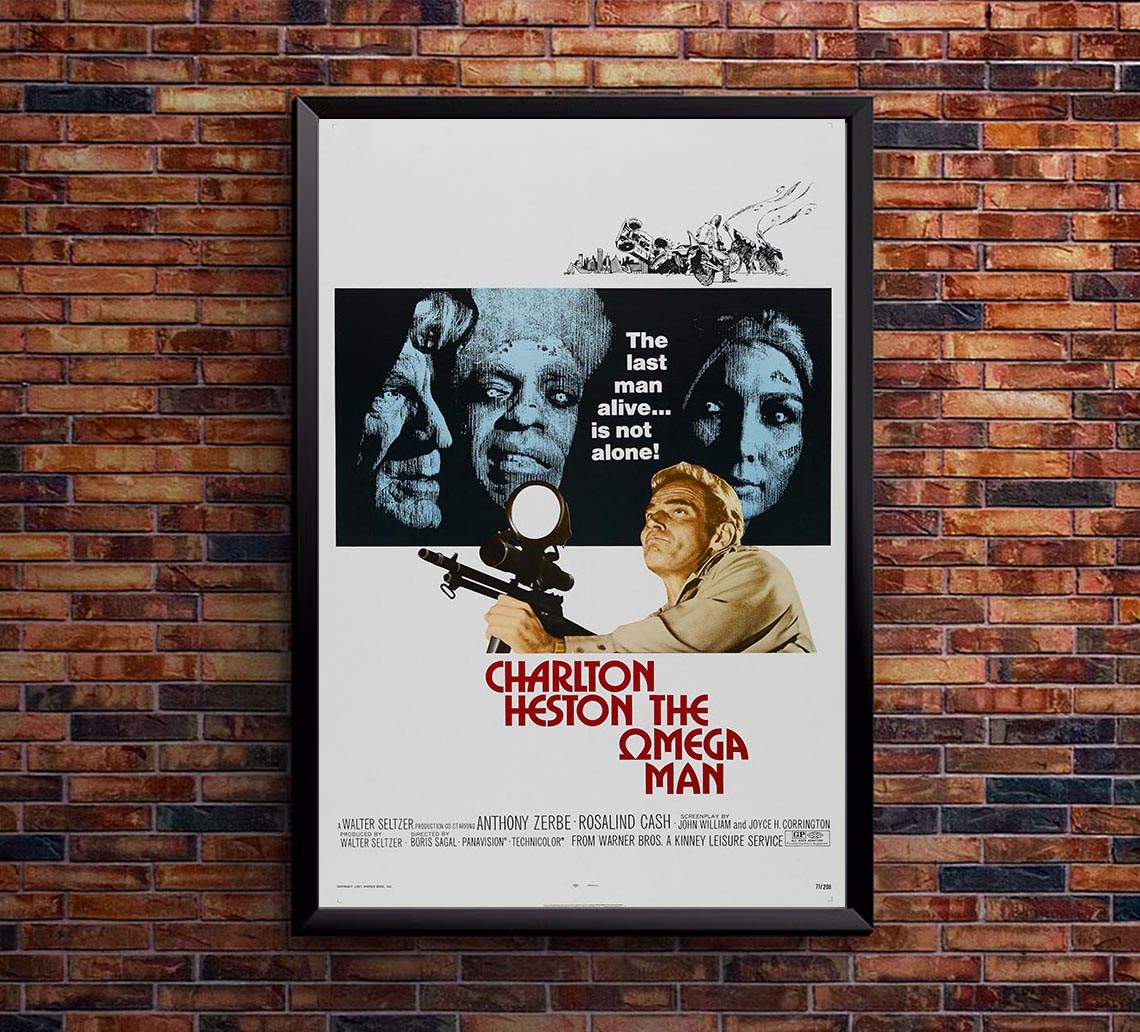 The Omega Man 1971 - Charlton Heston - Vintage Classic Movie Poster