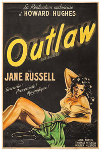 The Outlaw 1943 - French - Vintage Classic Movie Poster