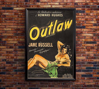 The Outlaw 1943 - French - Vintage Classic Movie Poster