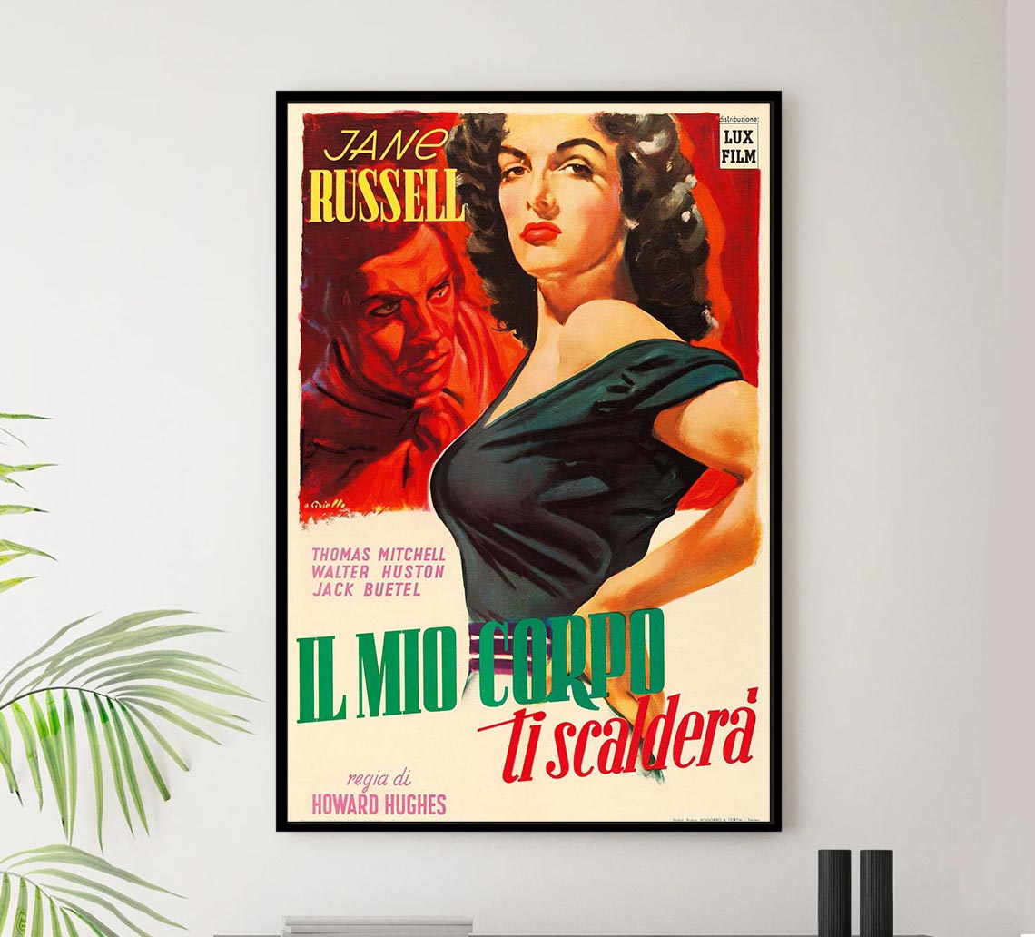 The Outlaw 1943 - Italian - Vintage Classic Movie Poster