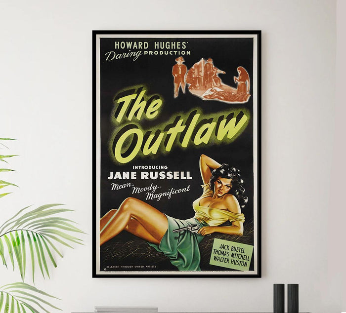 The Outlaw 1943 v1 - Vintage Classic Movie Poster