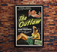 The Outlaw 1943 v1 - Vintage Classic Movie Poster