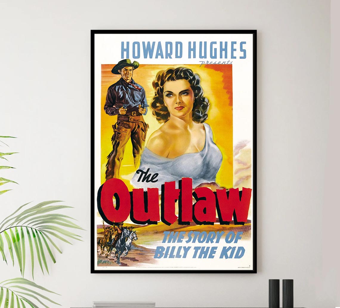 The Outlaw 1943 v2 - Vintage Classic Movie Poster