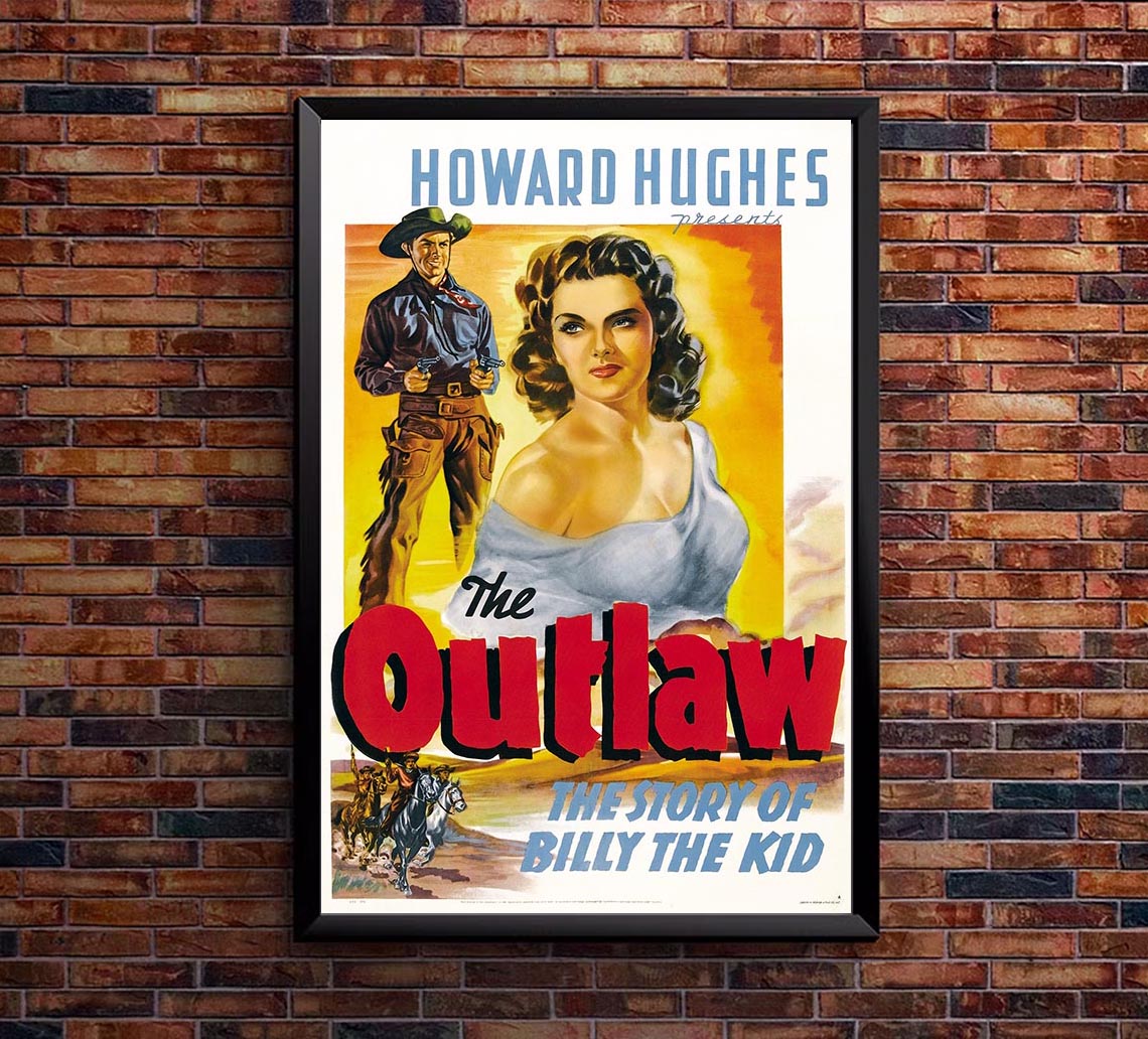 The Outlaw 1943 v2 - Vintage Classic Movie Poster