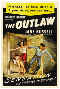 The Outlaw 1943 v3 - Vintage Classic Movie Poster