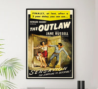 The Outlaw 1943 v3 - Vintage Classic Movie Poster