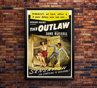 The Outlaw 1943 v3 - Vintage Classic Movie Poster