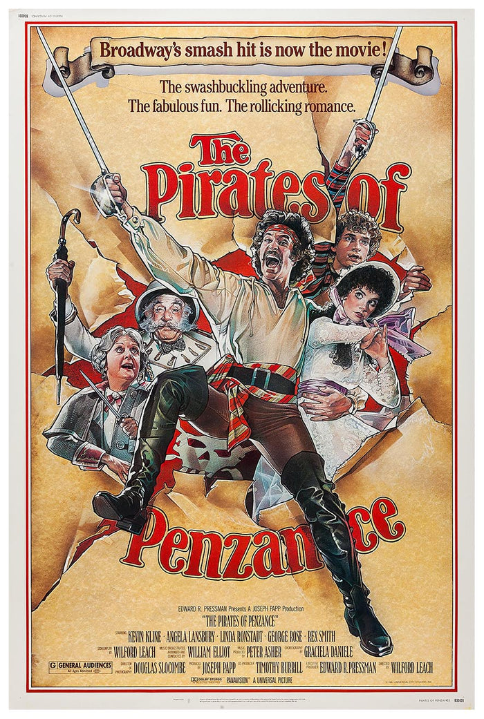 The Pirates of Penzance 1983 - Vintage Pirate Classic Movie Poster