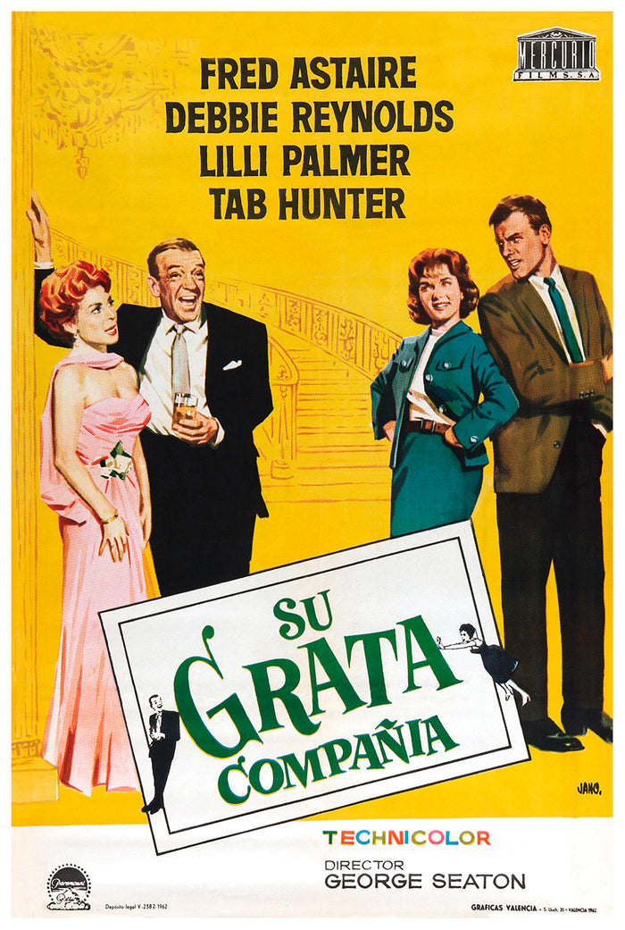 The Pleasure of His Company 1961 - Fred Astaire - Spain - Classic Movie Poster