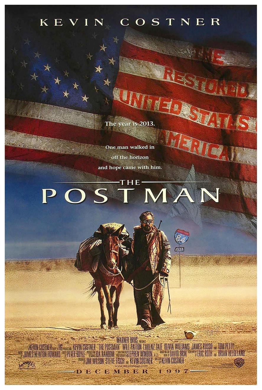 The Postman 1997 - Teaser - Kevin Costner - Vintage Classic Movie Poster