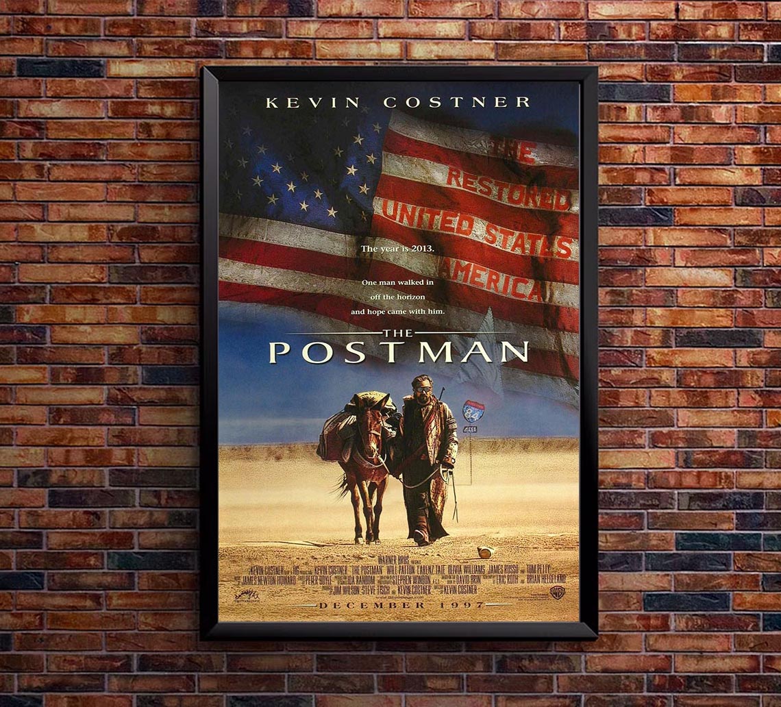 The Postman 1997 - Teaser - Kevin Costner - Vintage Classic Movie Poster