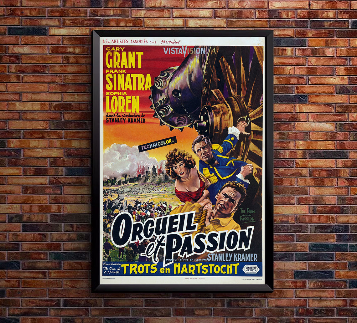 The Pride and the Passion 1957 - Cary Grant - Belgium - Classic Movie Poster