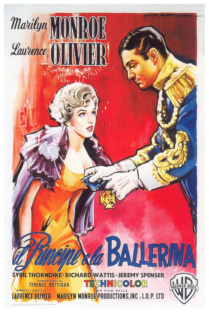 The Prince and the Showgirl 1957 - Italian - Vintage Classic Movie Poster