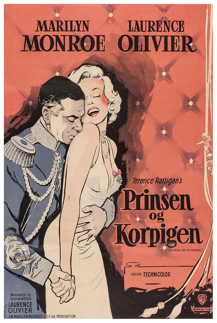 The Prince and the Showgirl 1957 - Laurence Olivier - Denmark - Classic Movie Poster