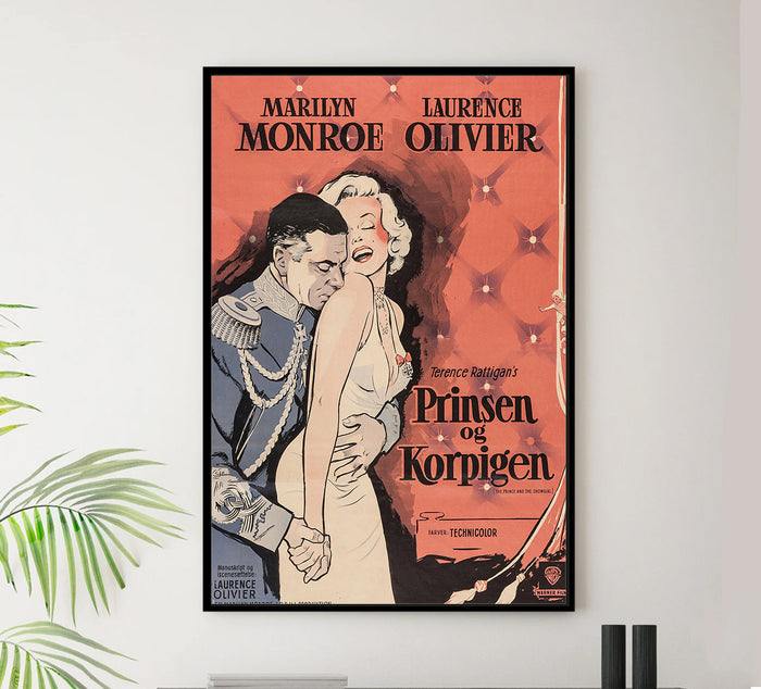 The Prince and the Showgirl 1957 - Laurence Olivier - Denmark - Classic Movie Poster
