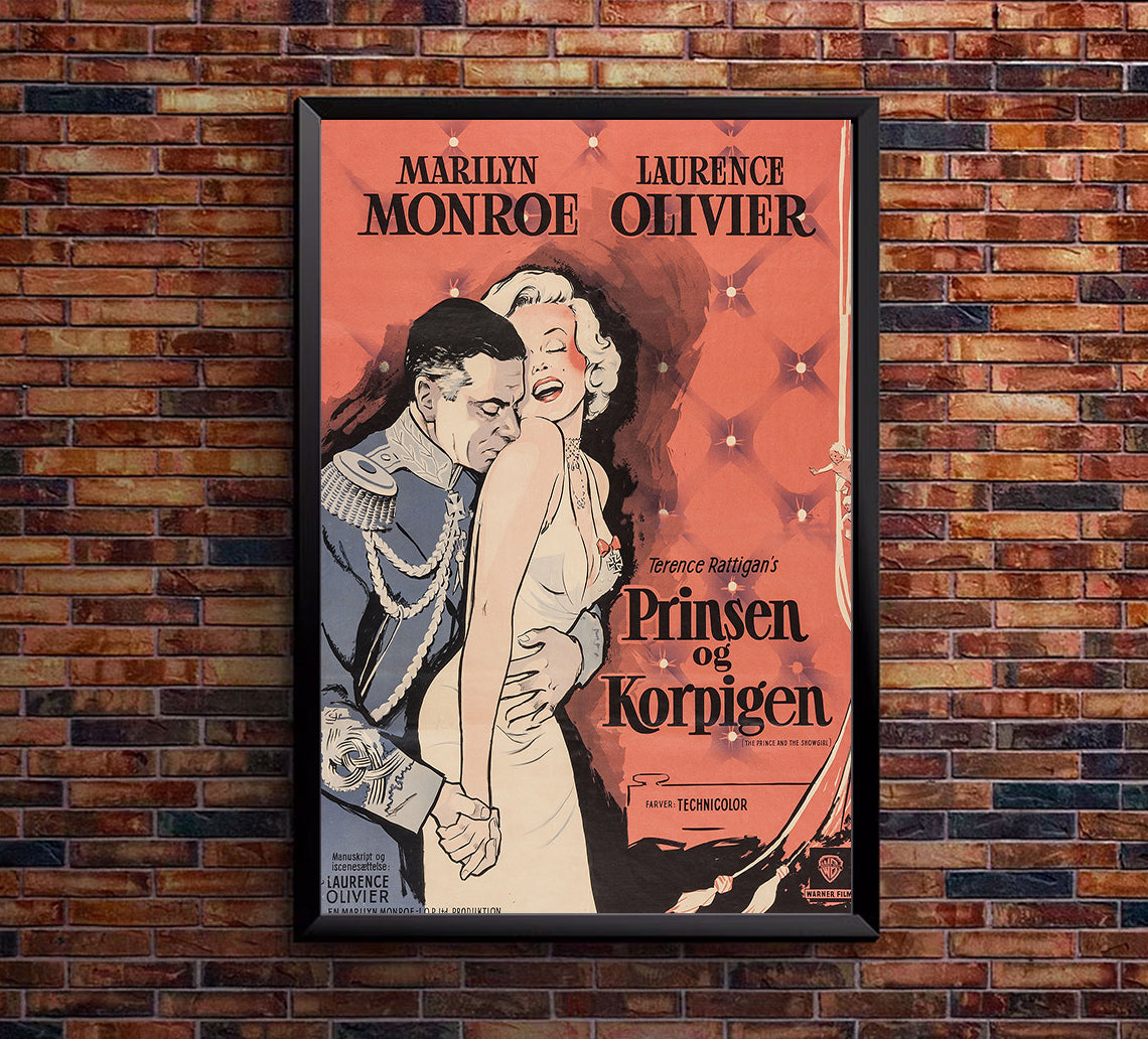 The Prince and the Showgirl 1957 - Laurence Olivier - Denmark - Classic Movie Poster