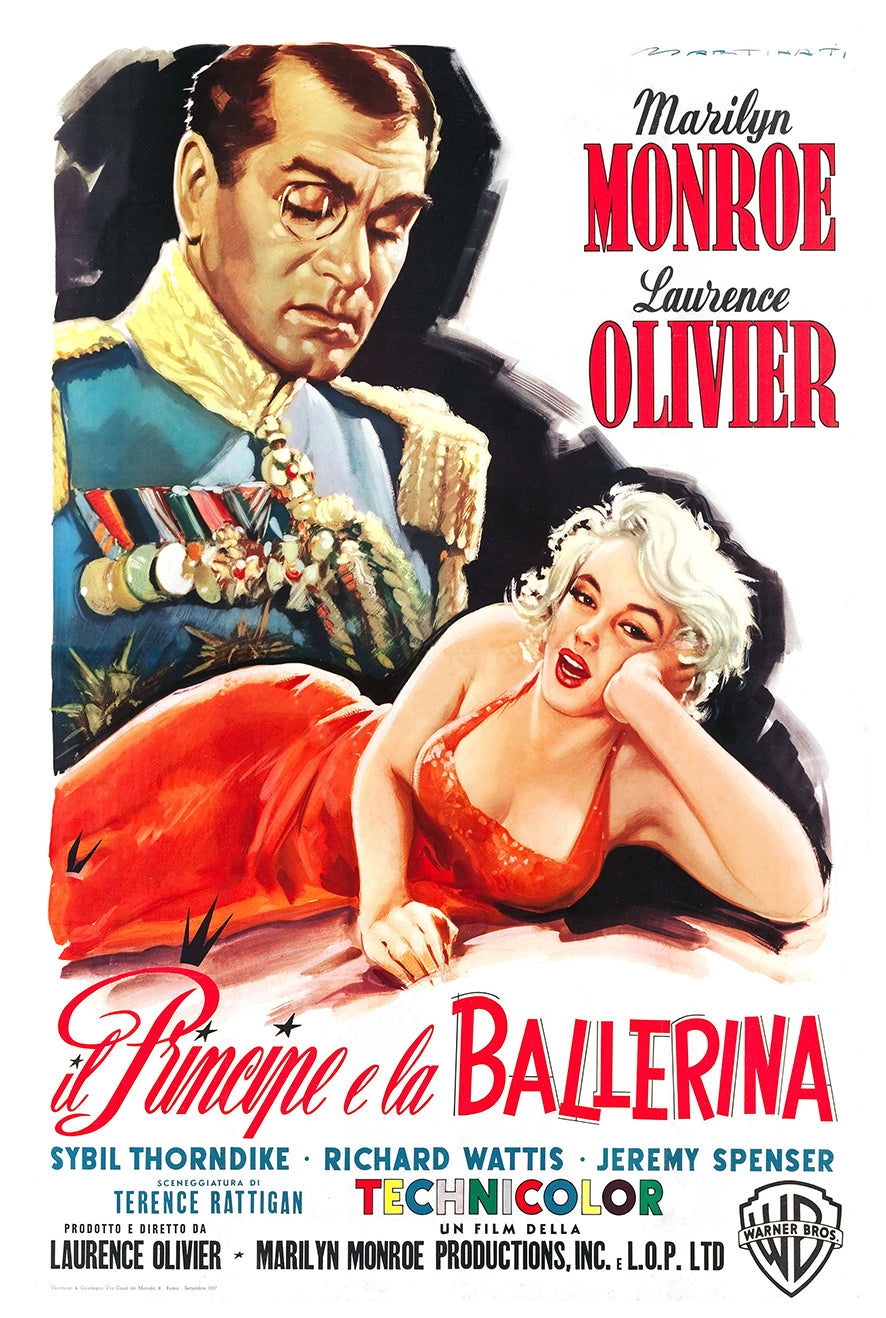 The Prince and the Showgirl 1957 - Laurence Olivier - Italy - Classic Movie Poster