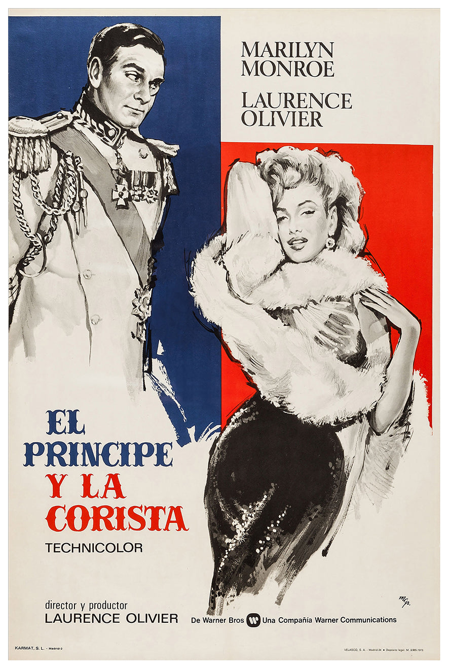 The Prince and the Showgirl 1957 - Laurence Olivier - Spain - Classic Movie Poster