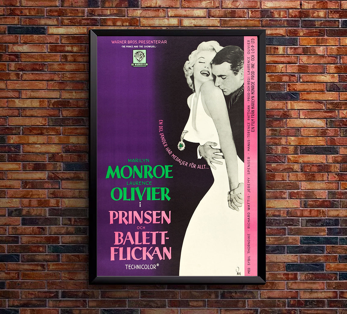 The Prince and the Showgirl 1957 - Laurence Olivier - Sweden - Classic Movie Poster