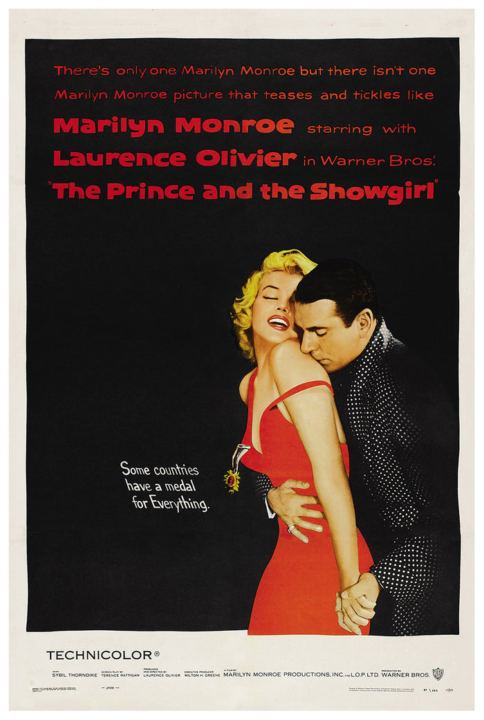 The Prince and the Showgirl 1957 - Laurence Olivier - US - Classic Movie Poster
