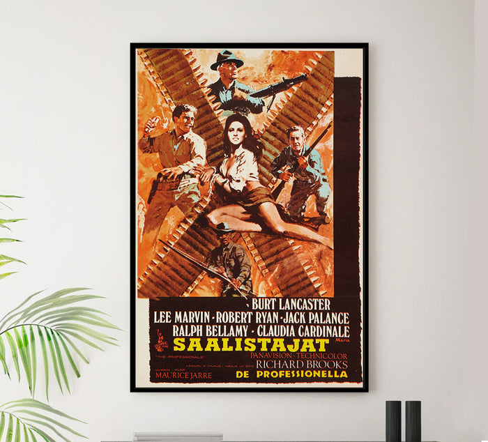 The Professionals 1966 - Burt Lancaster - Finland - Classic Movie Poster