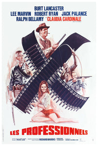 The Professionals 1966 - Burt Lancaster - France (2) - Classic Movie Poster