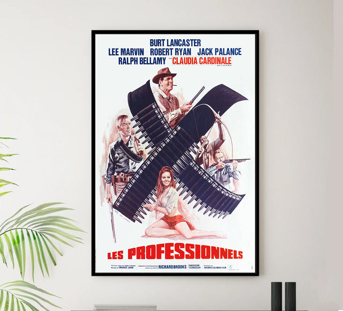 The Professionals 1966 - Burt Lancaster - France (2) - Classic Movie Poster