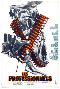 The Professionals 1966 - Burt Lancaster - France - Classic Movie Poster